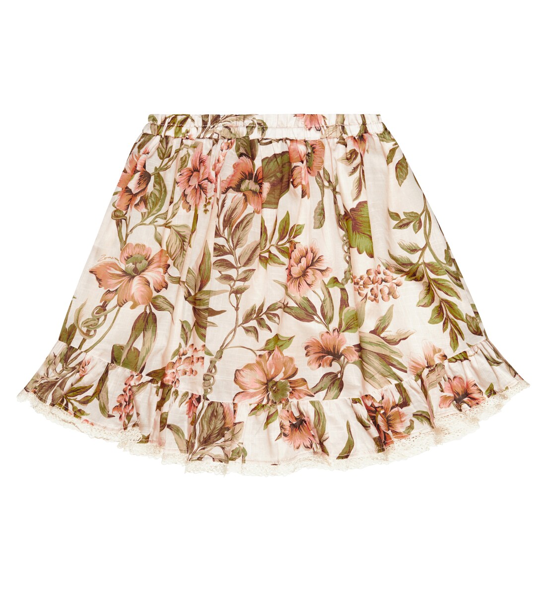 Jupe Anneke Flounce en coton à fleurs | Zimmermann Kids