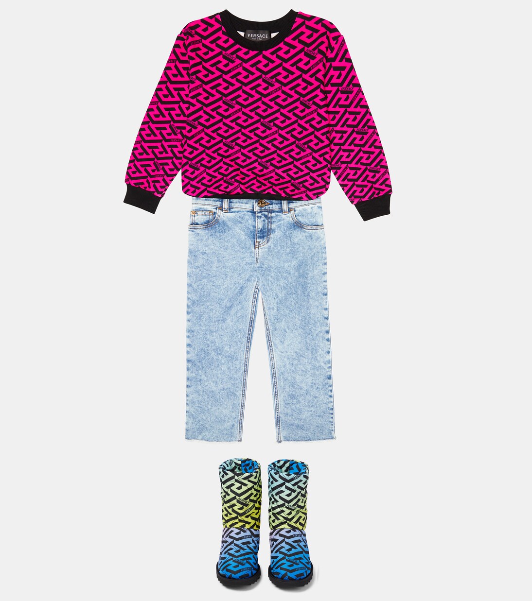 La Greca quilted boots | Versace Kids