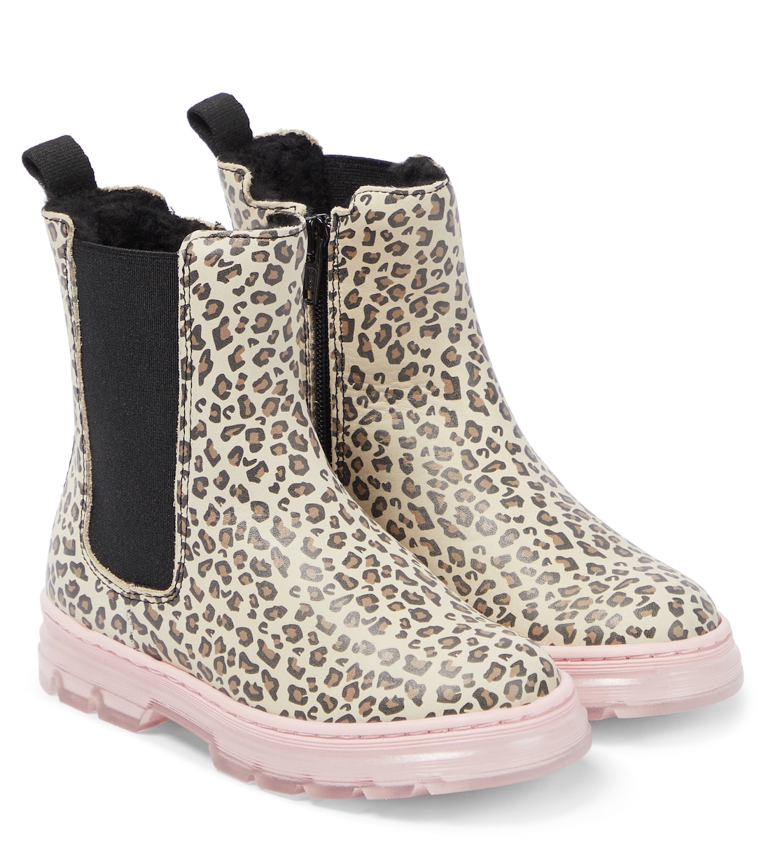 Leopard-print leather boots | Marc Jacobs Kids