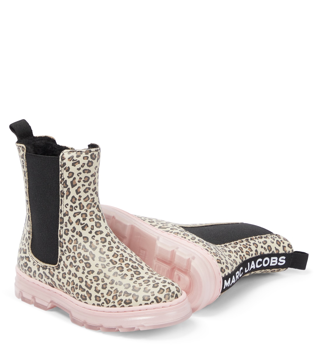 Leopard-print leather boots | Marc Jacobs Kids