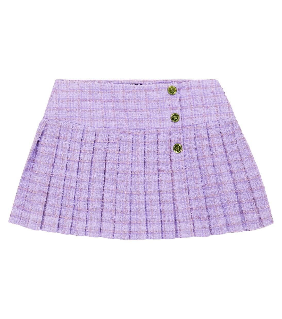 Medusa pleated tweed skirt | Versace Kids
