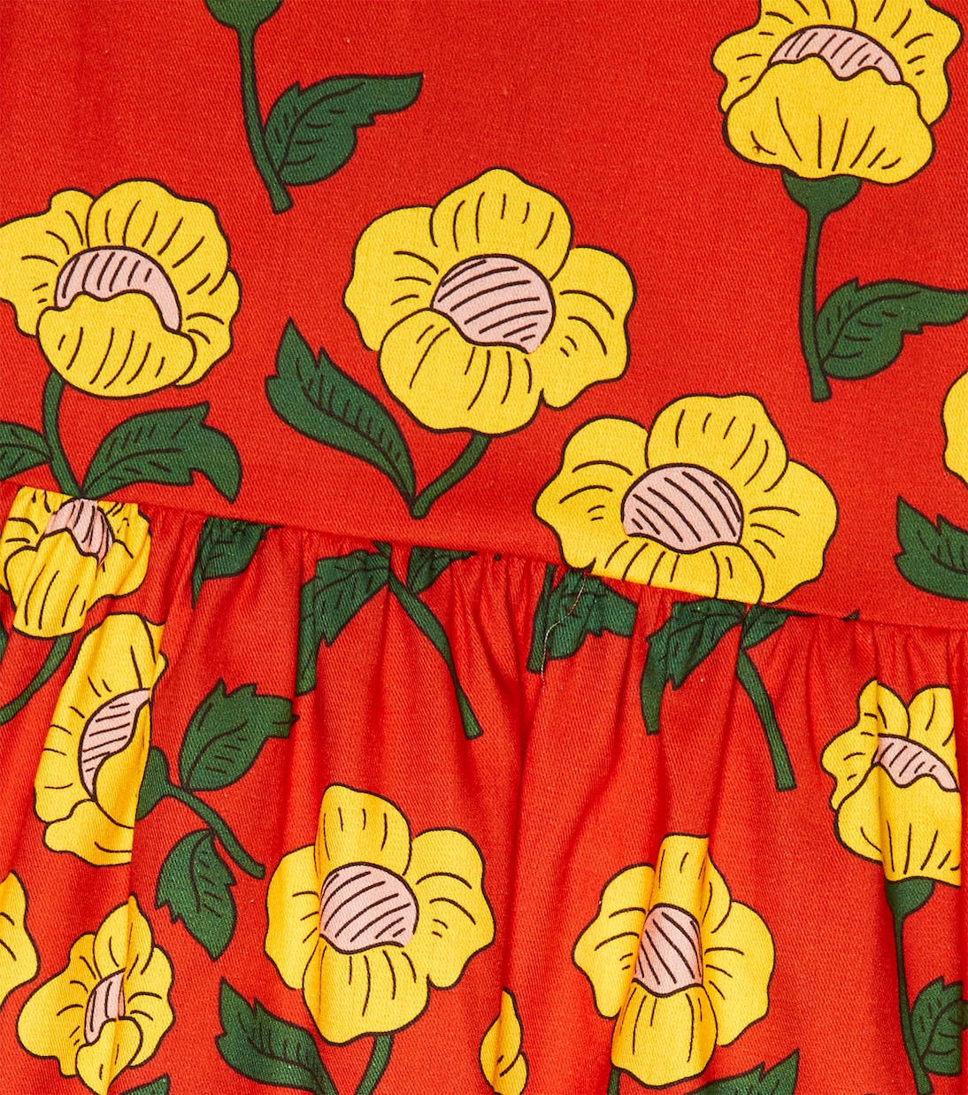 Flowers printed cotton dress | Mini Rodini