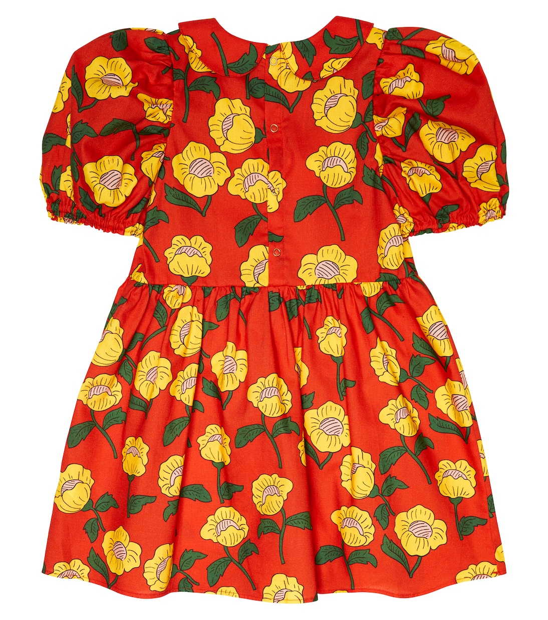 Flowers printed cotton dress | Mini Rodini