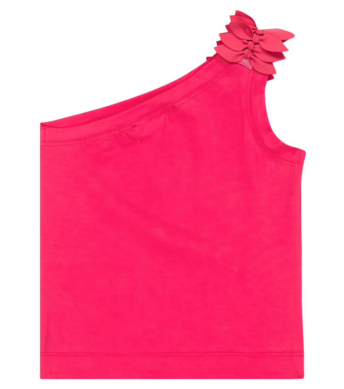 Bow-embellished cotton-blend tank top | Monnalisa