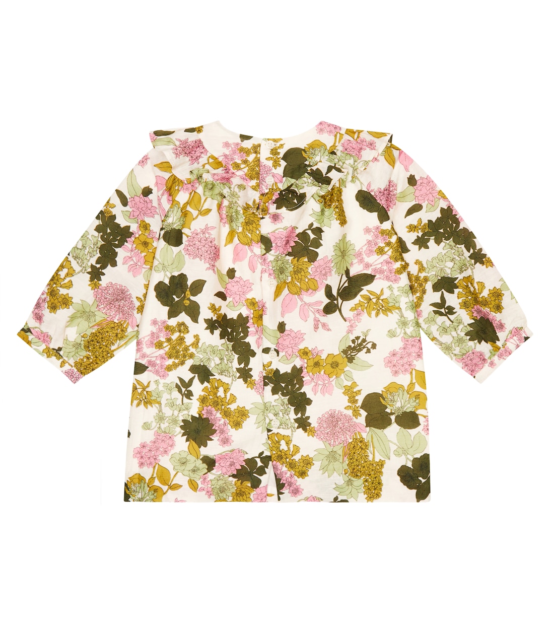 Baby - Abito Falbali in cotone e lino | Bonpoint