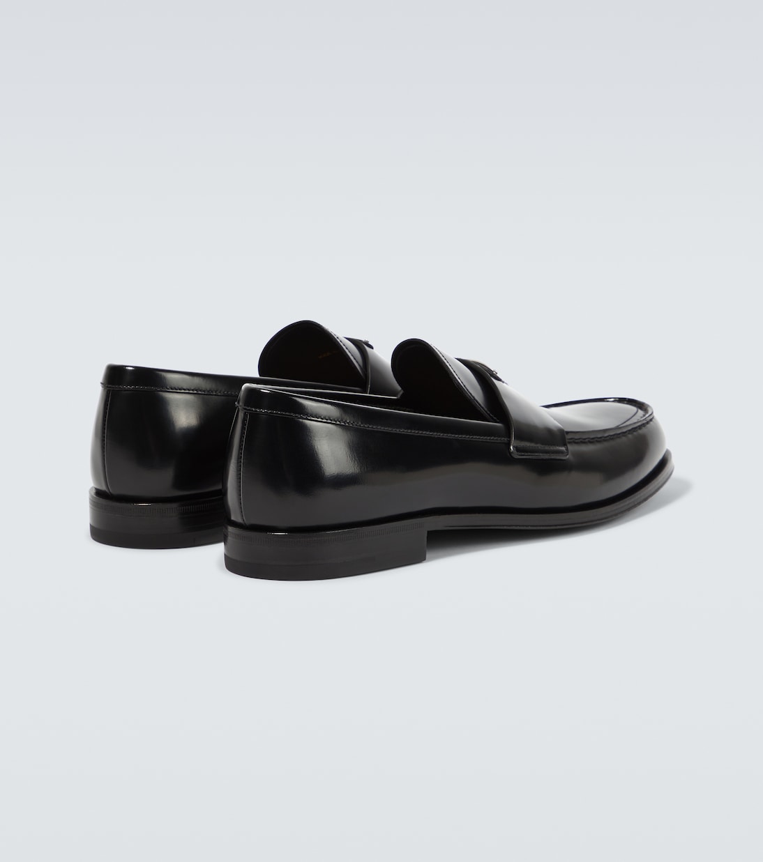 Mocassins en cuir à logo | Prada
