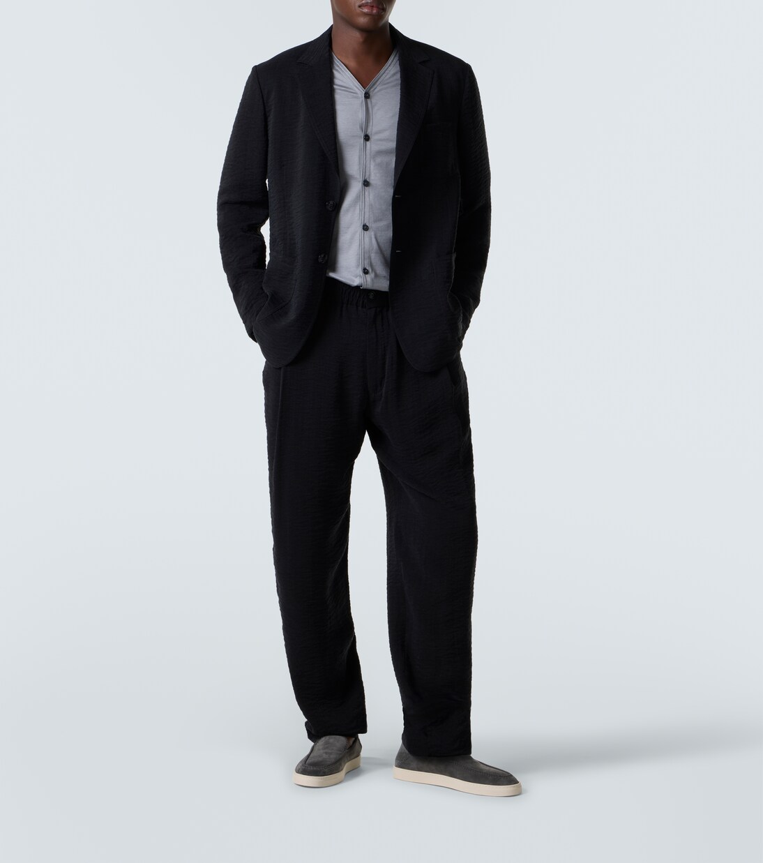 Galleria 3 suede slip-on shoes | Giorgio Armani