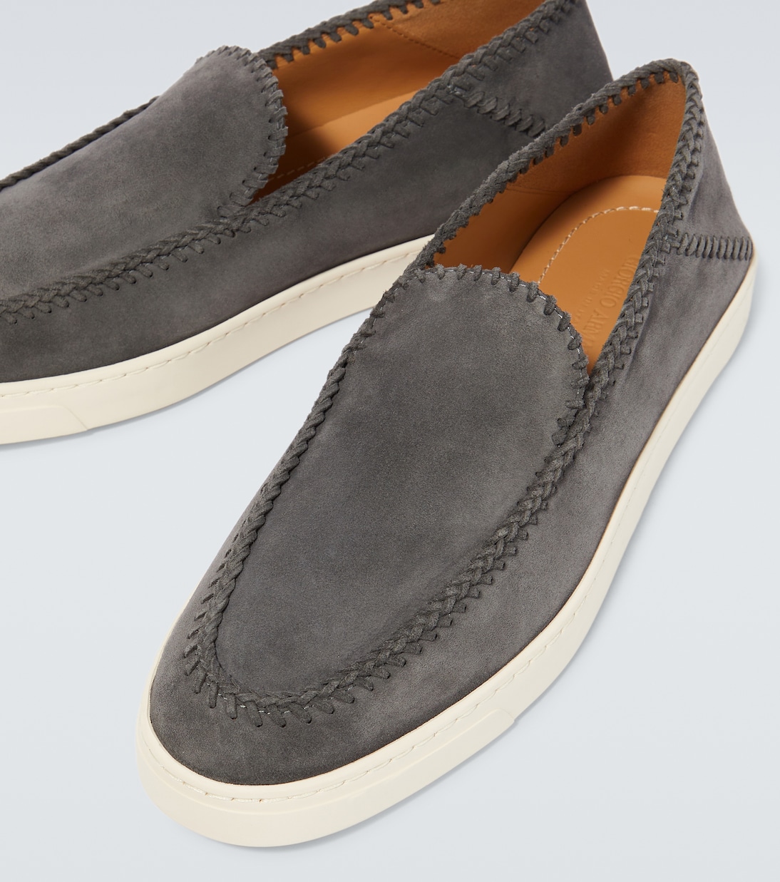 Galleria 3 suede slip-on shoes | Giorgio Armani