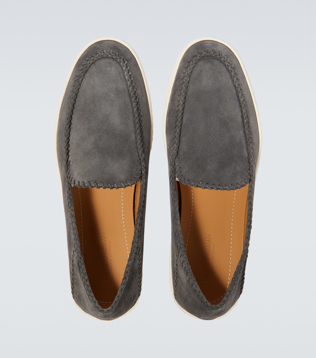 Galleria 3 suede slip-on shoes | Giorgio Armani