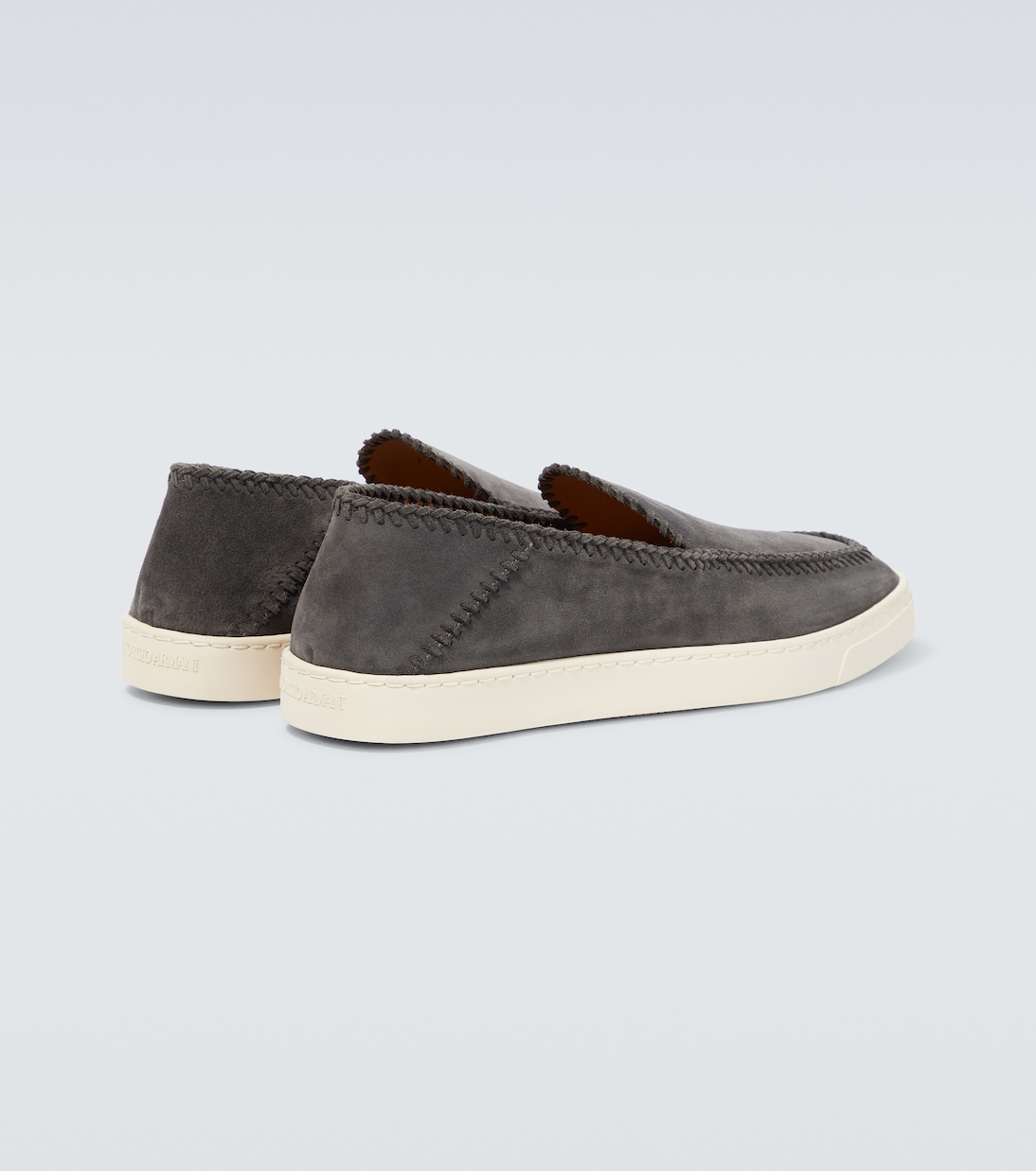 Galleria 3 suede slip-on shoes | Giorgio Armani