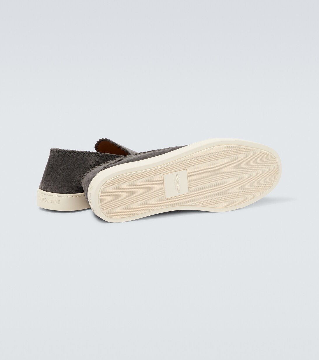 Galleria 3 suede slip-on shoes | Giorgio Armani