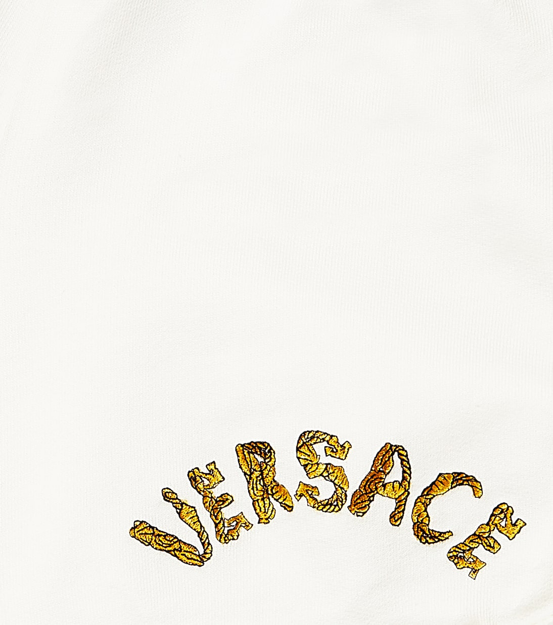 Logo cotton fleece shorts | Versace Kids
