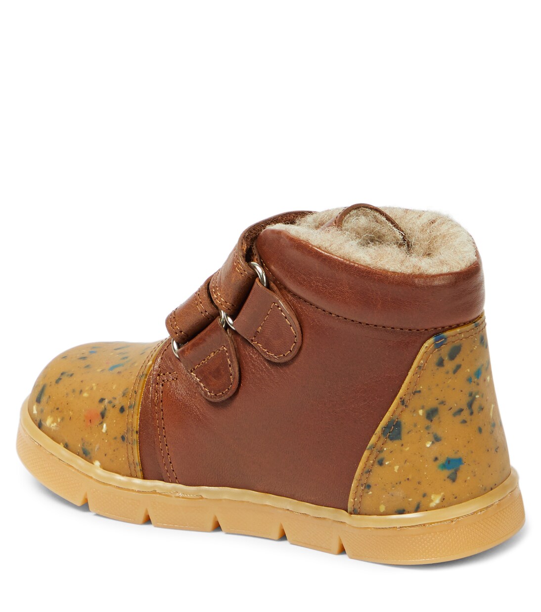 Shearling-lined leather sneakers | Petit Nord