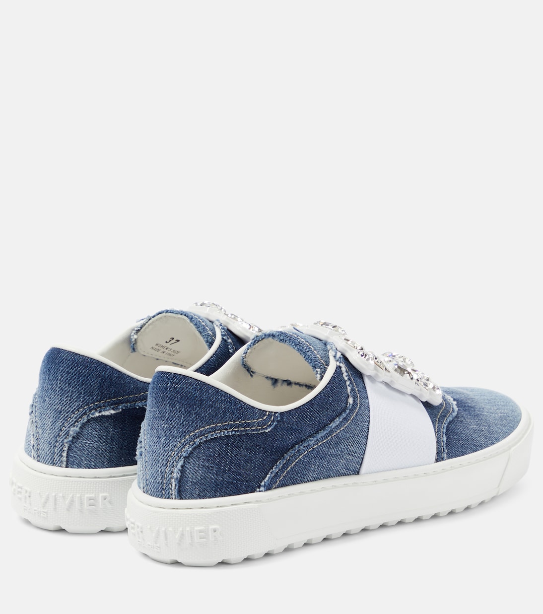 Verzierte Sneakers Very Vivier aus Denim | Roger Vivier