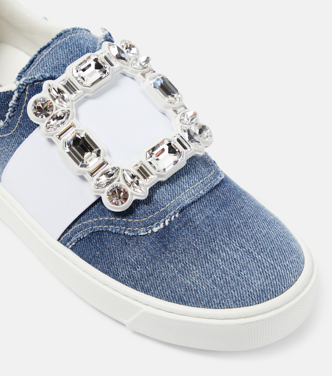 Verzierte Sneakers Very Vivier aus Denim | Roger Vivier
