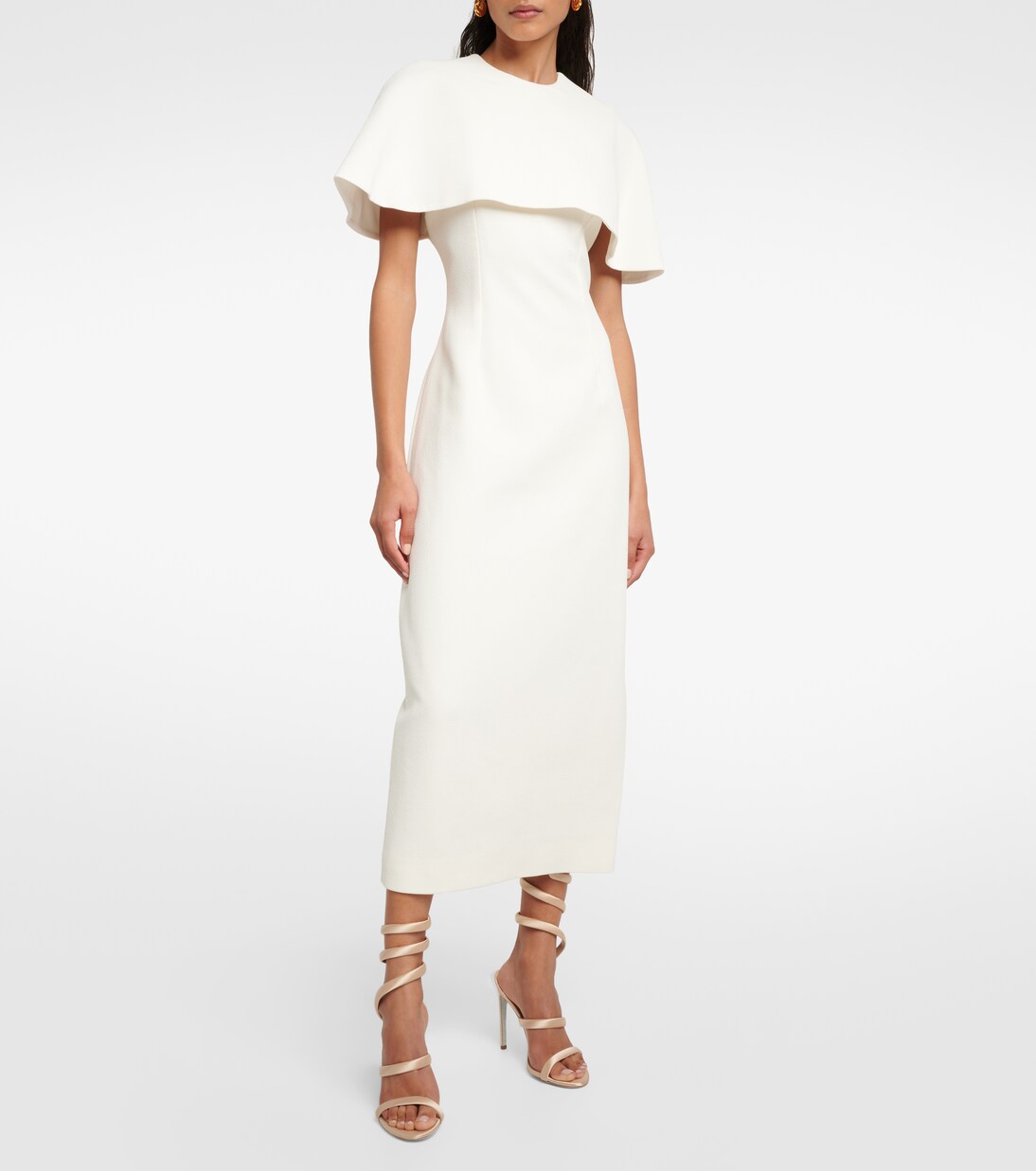 Bridal Blaine caped midi dress | Emilia Wickstead