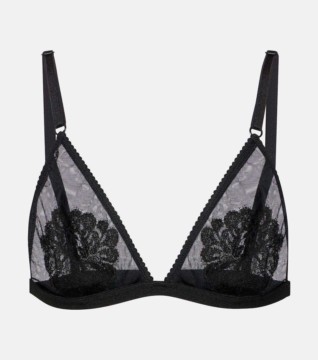 Lace-trimmed mesh bra top | Dolce&Gabbana