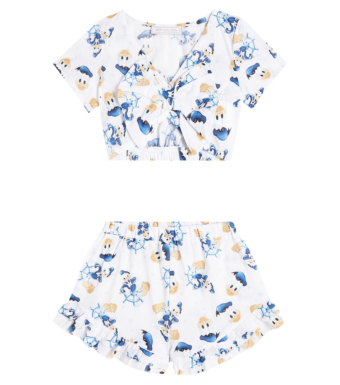 Printed cotton top and shorts set | Monnalisa