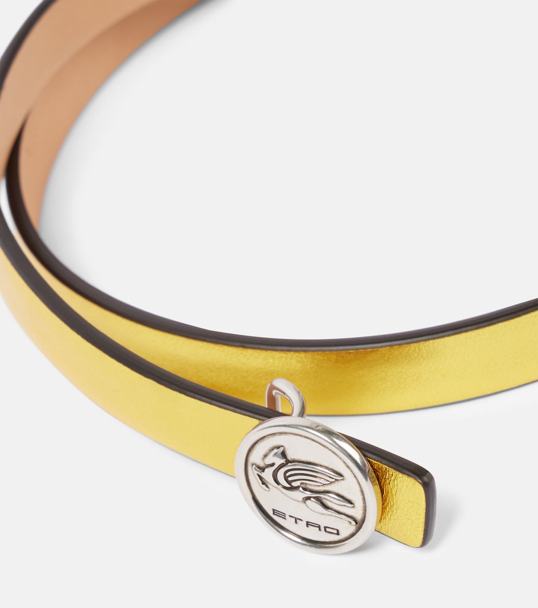 15mm metallic leather belt | Etro