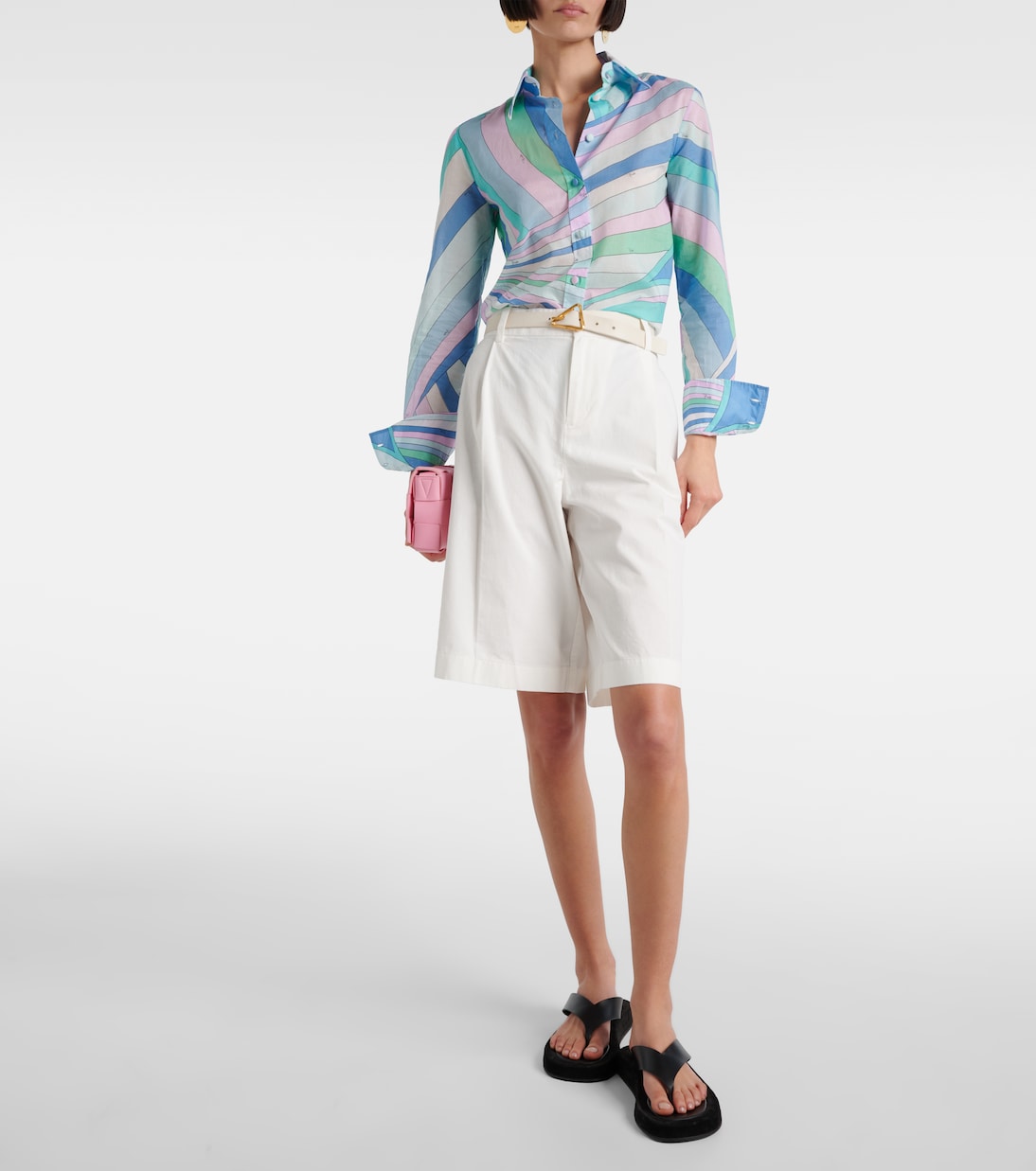 High-Rise Shorts aus Baumwolle | Vince