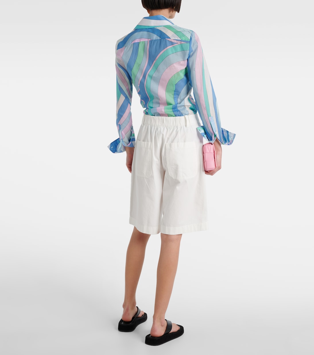 High-Rise Shorts aus Baumwolle | Vince