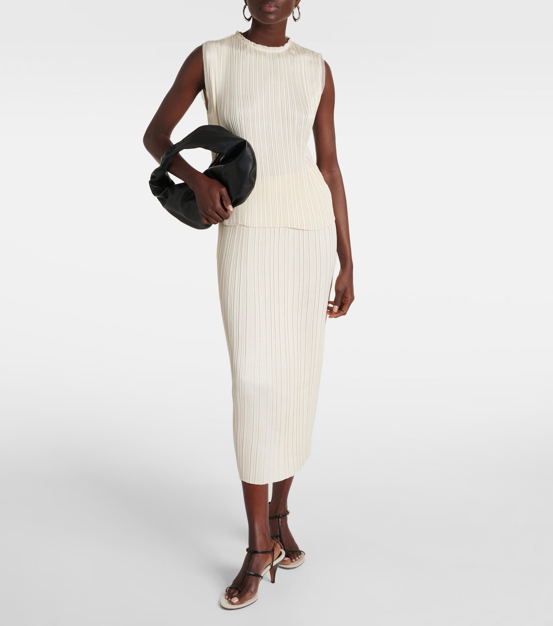 Top aus Satin mit Chiffon | Vince