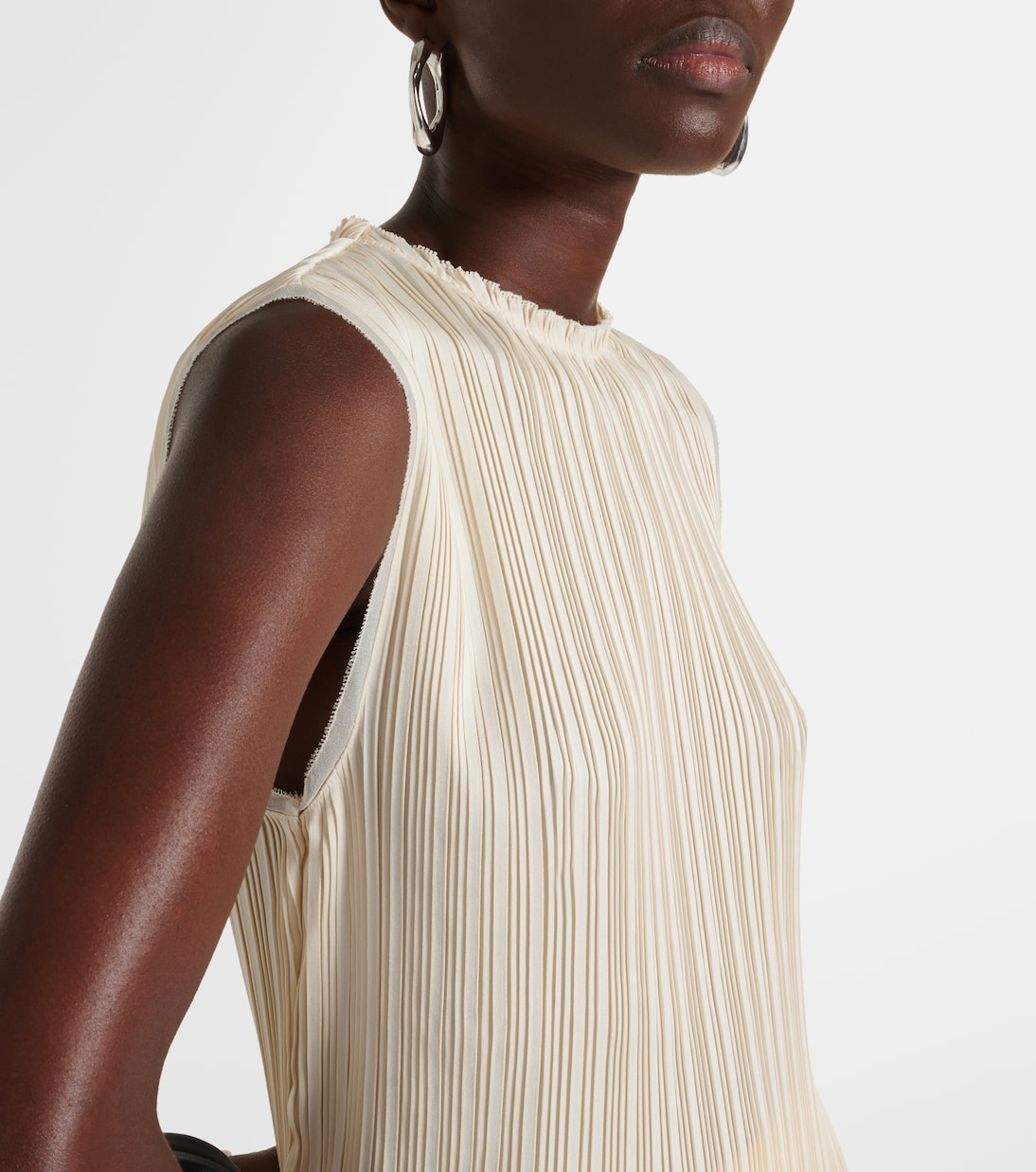 Top aus Satin mit Chiffon | Vince