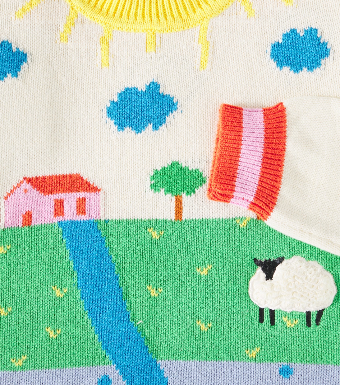 Intarsia cotton and wool sweater | Stella McCartney Kids