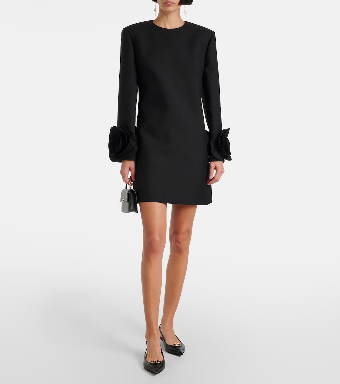 Crepe Couture floral-appliqué minidress | Valentino