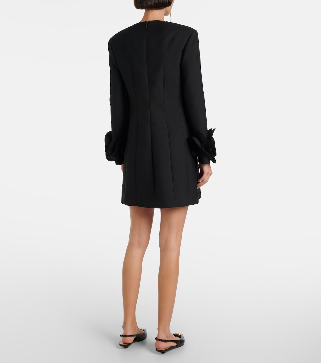 Crepe Couture floral-appliqué minidress | Valentino