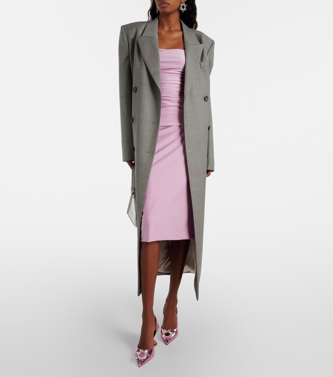 Begum Sling 70 mirrored leather slingback pumps | Amina Muaddi