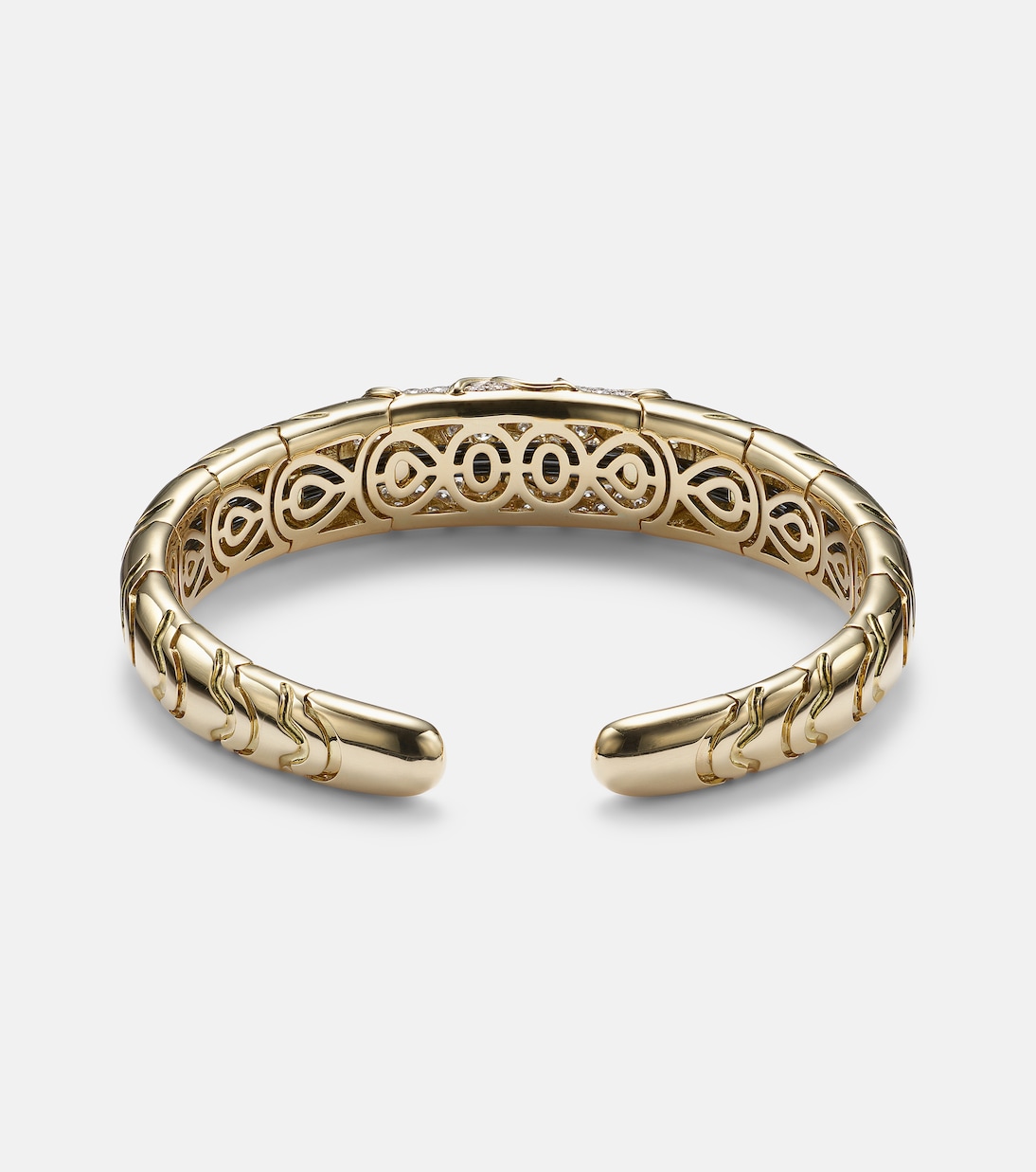 Onda 18kt gold bangle with diamonds | Marina B