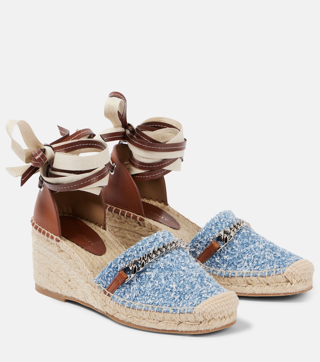 Espadrille-Wedges Gaia aus Bouclé | Stella McCartney