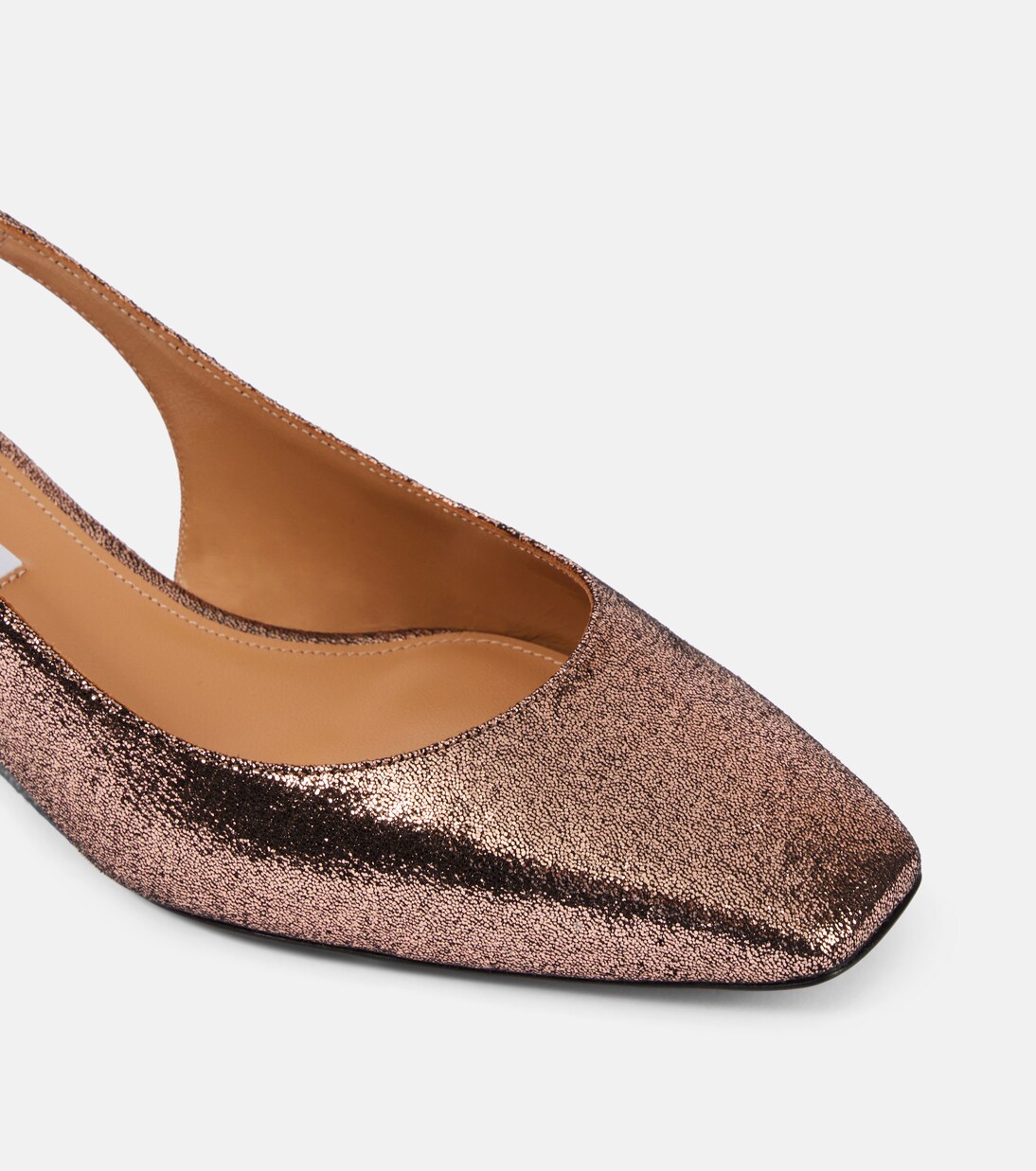 Very Bow Tie glitter slingback pumps | Aquazzura