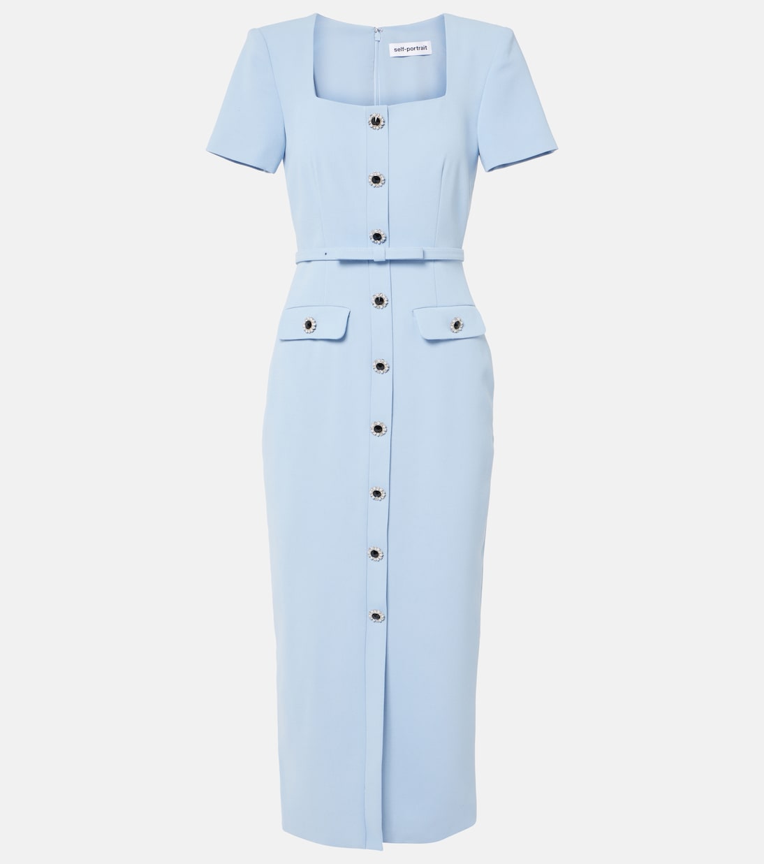 Midikleid aus Crêpe | Self-Portrait