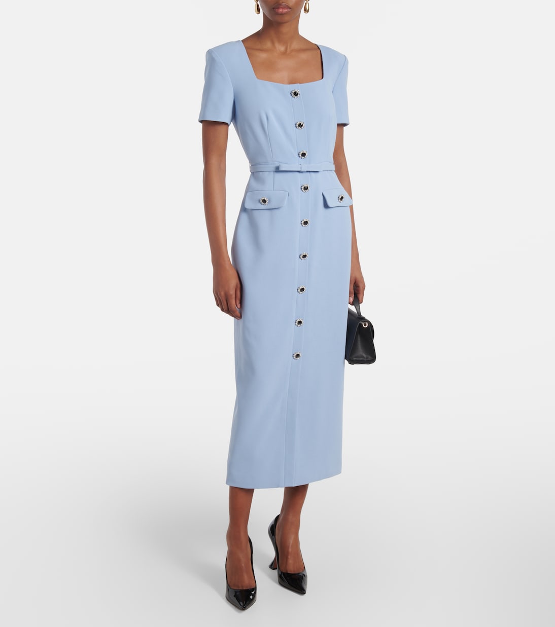 Midikleid aus Crêpe | Self-Portrait