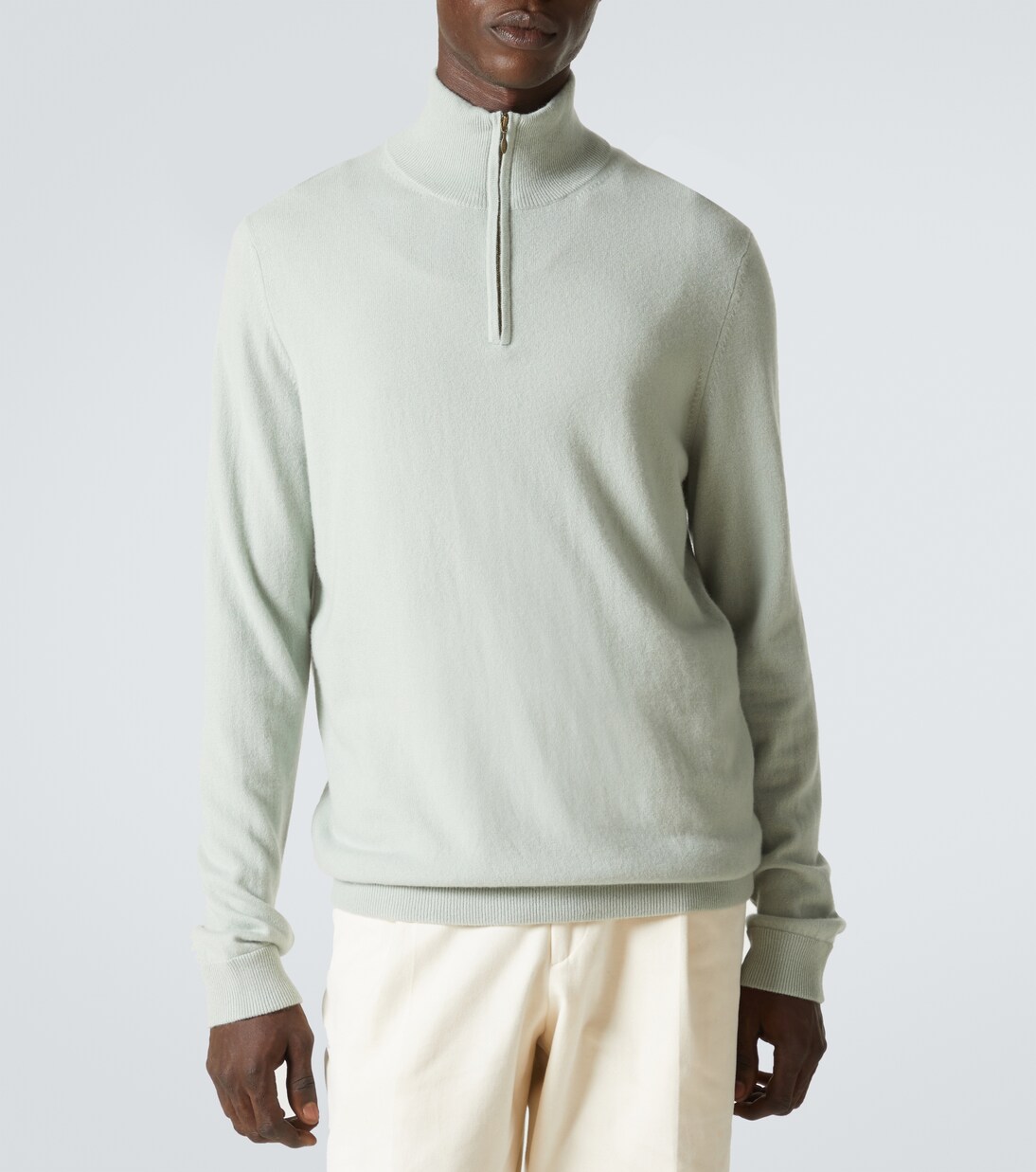 Dared cashmere half-zip sweater | Le Kasha