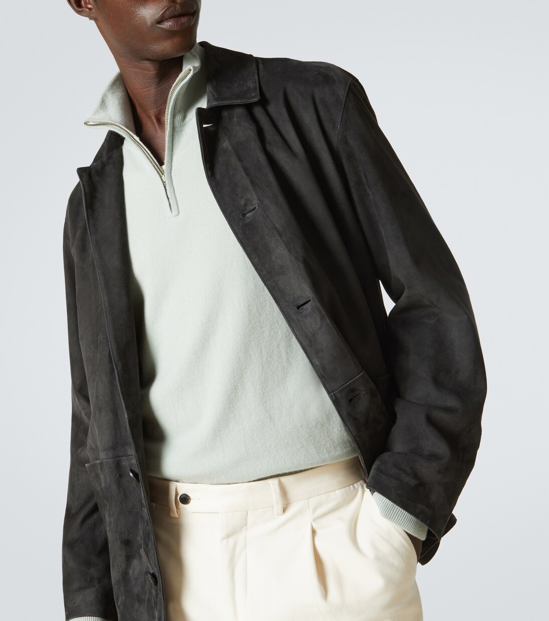 Dared cashmere half-zip sweater | Le Kasha