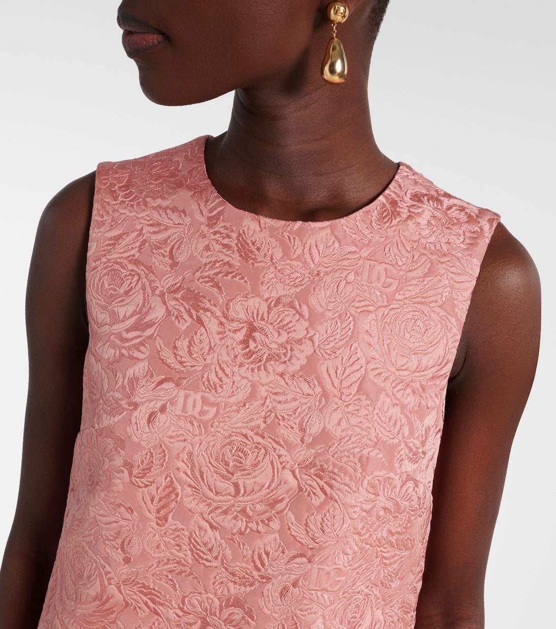 Floral matelassé jacquard minidress | Dolce&Gabbana