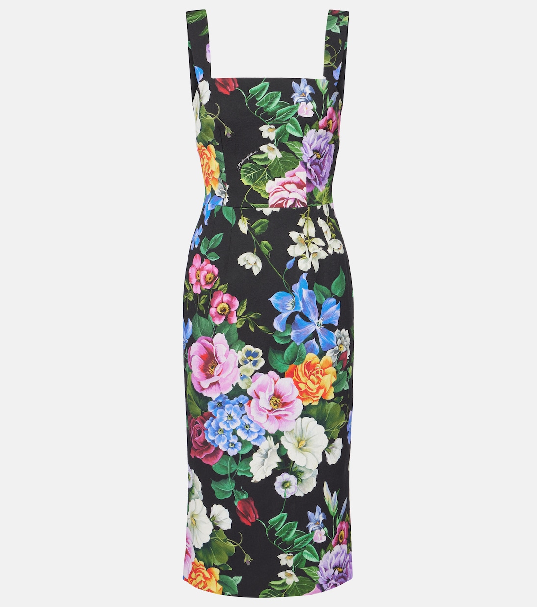 Floral cotton-blend midi dress | Dolce&Gabbana