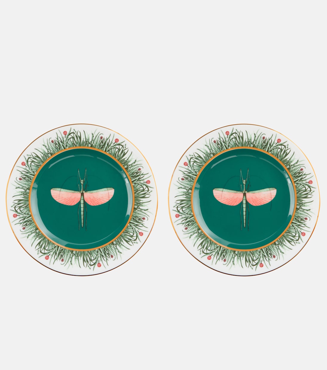 Libellula set of 2 porcelain dinner plates | La DoubleJ