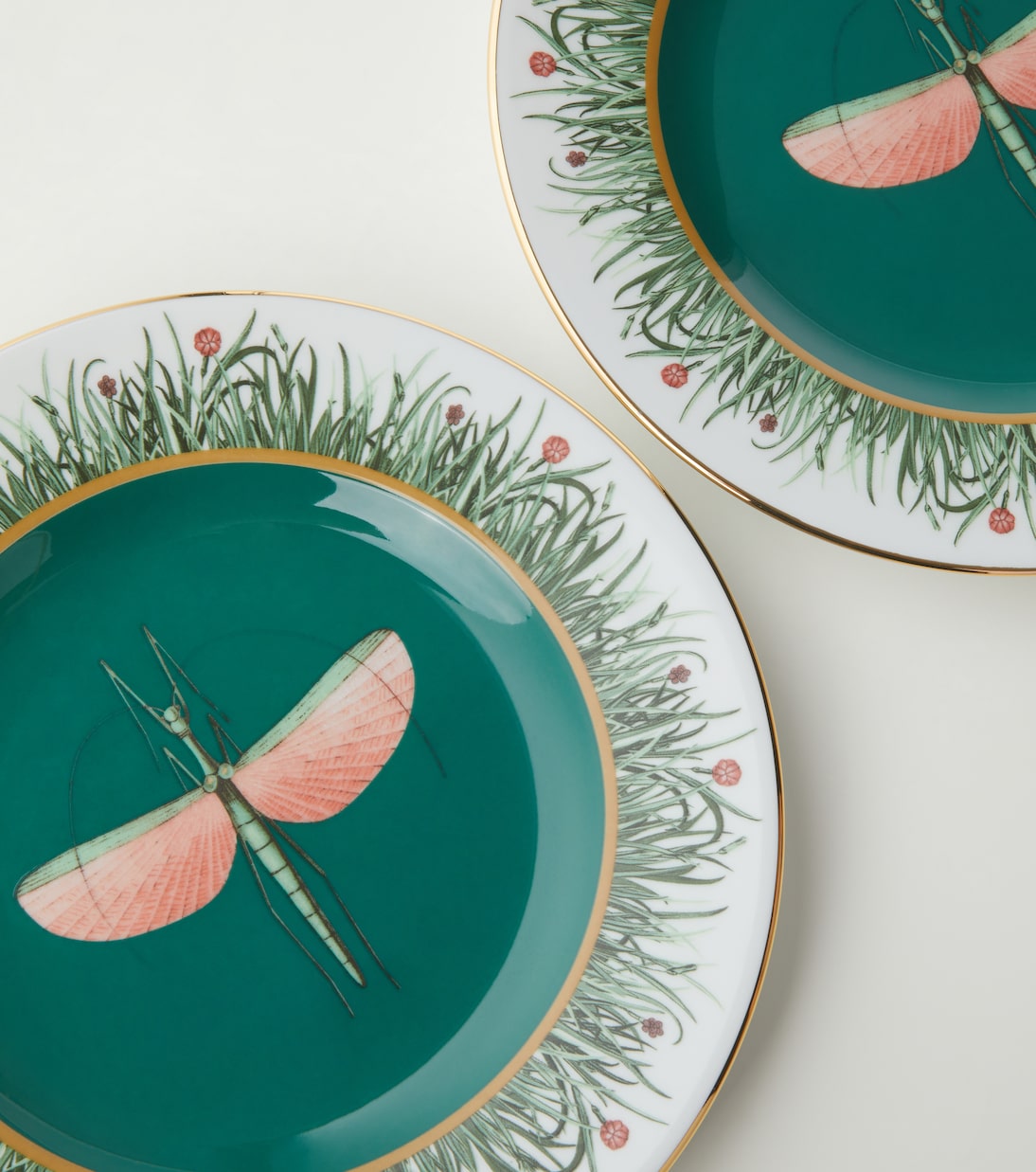 Libellula set of 2 porcelain dinner plates | La DoubleJ