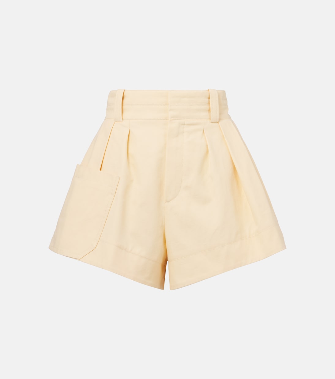 High-Rise Shorts aus Baumwoll-Canvas | Chloé