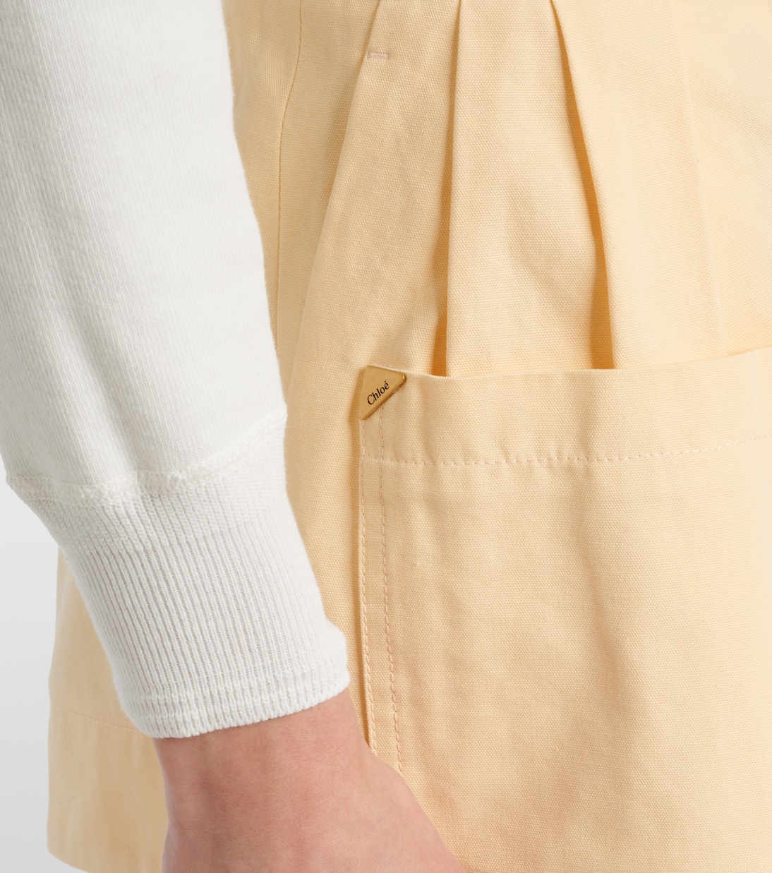 High-Rise Shorts aus Baumwoll-Canvas | Chloé