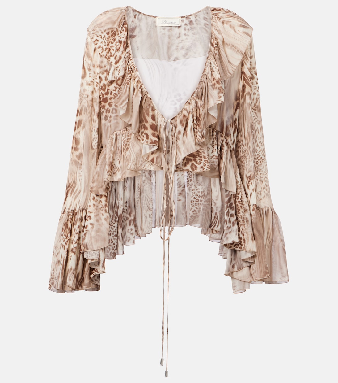 Bedrucktes Top aus Chiffon | Blumarine