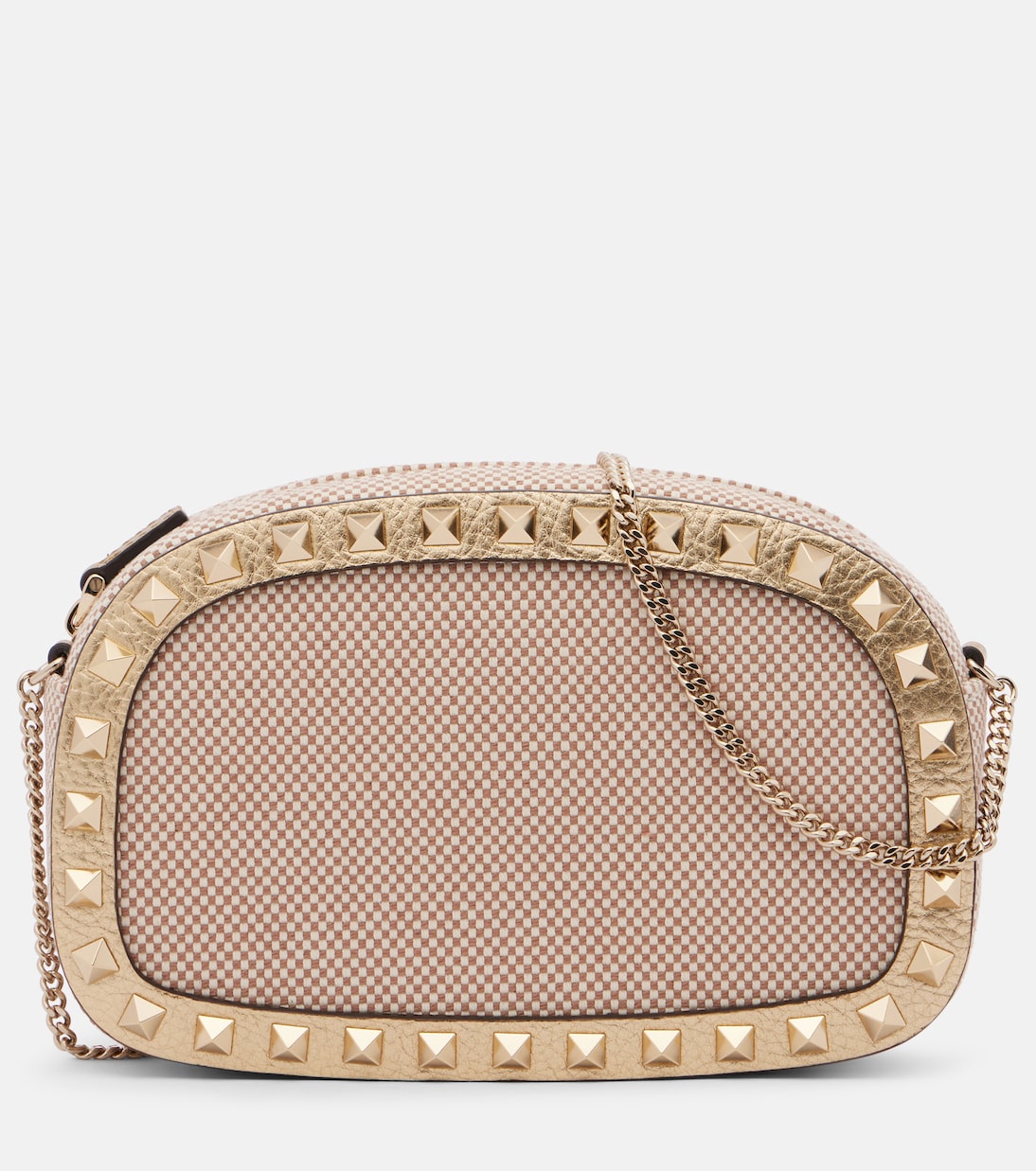 Rockstud VLogo Mini canvas shoulder bag | Valentino Garavani