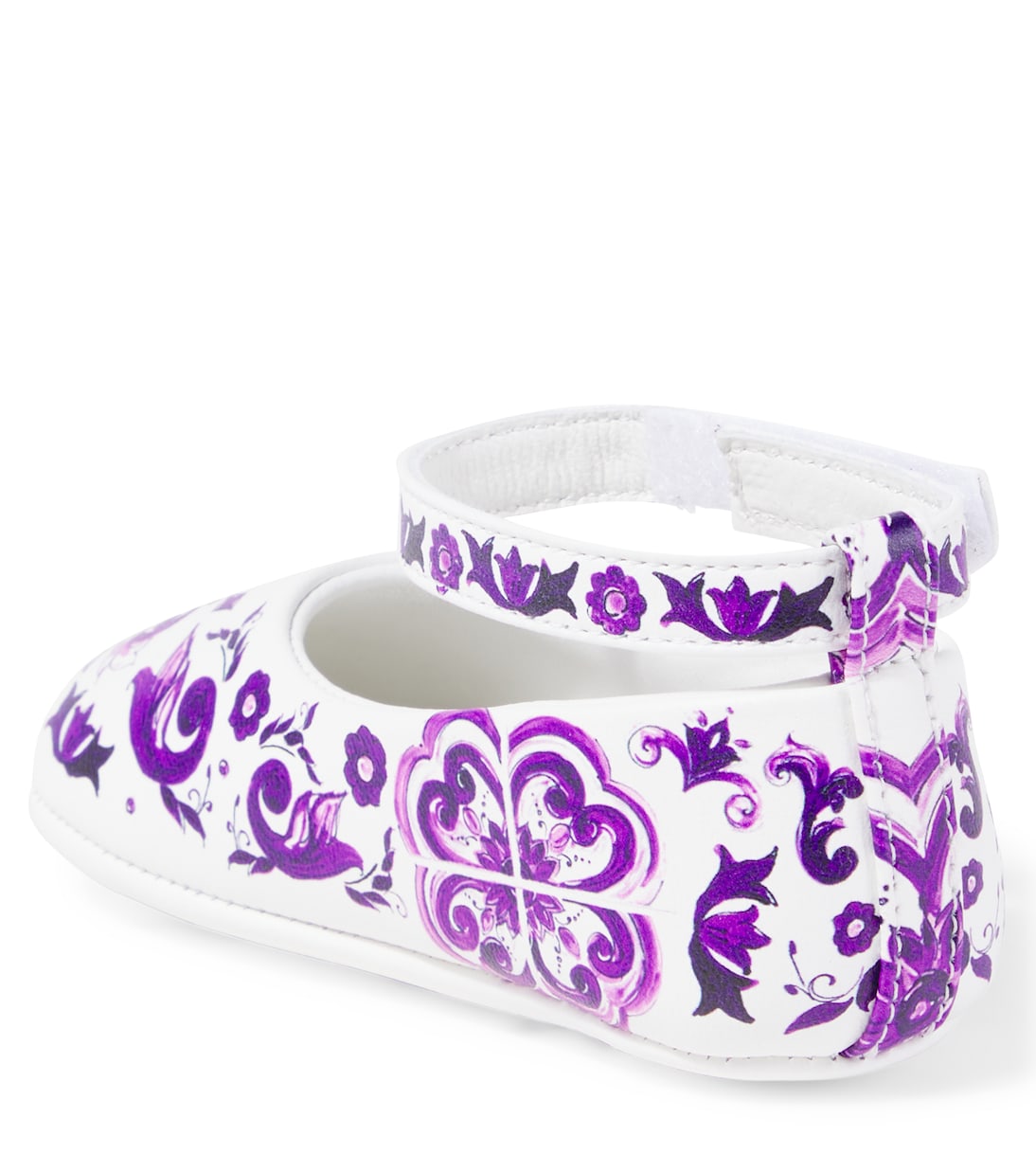 Baby Majolica leather ballet flats | Dolce&Gabbana Kids