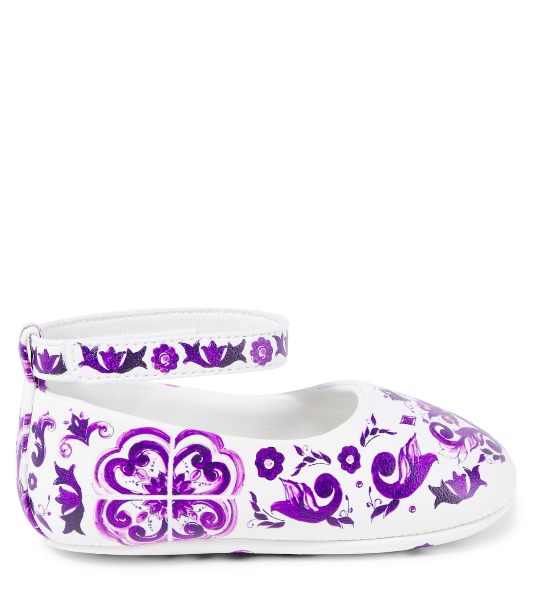 Baby Majolica leather ballet flats | Dolce&Gabbana Kids