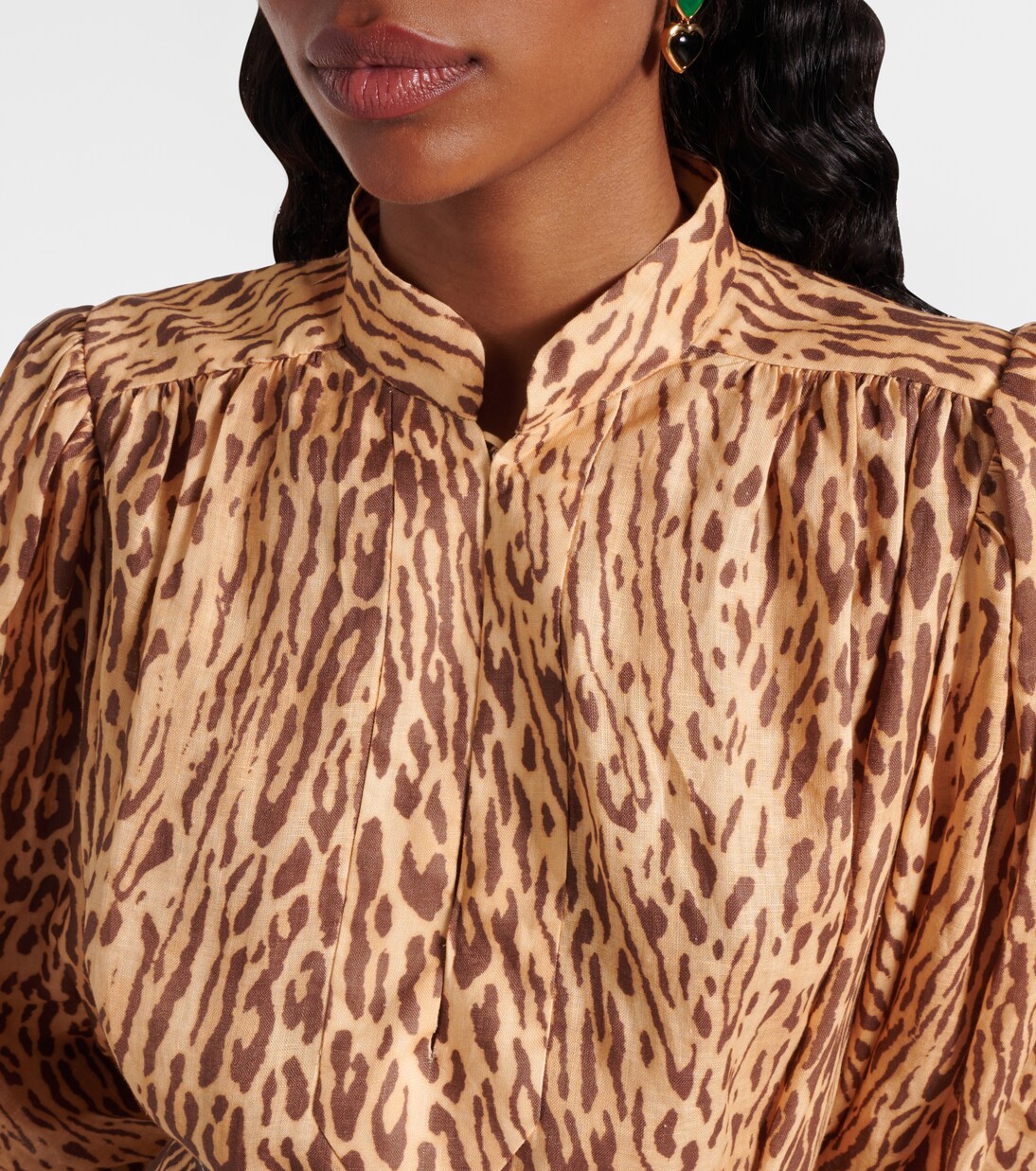 Cascadian leopard-print linen tunic | Zimmermann