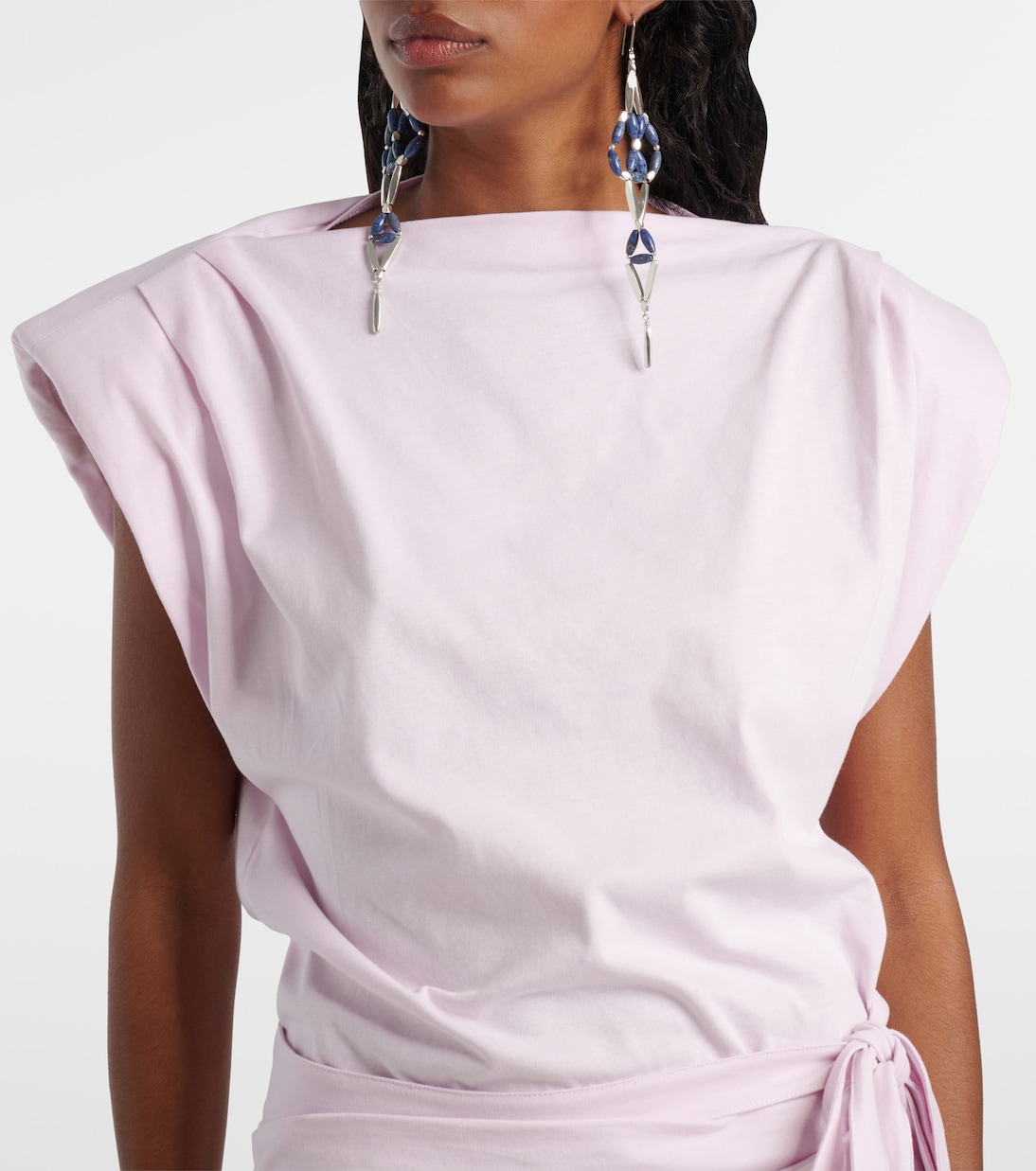 فستان قصير من القطن الجيرسيه Marielle | Isabel Marant